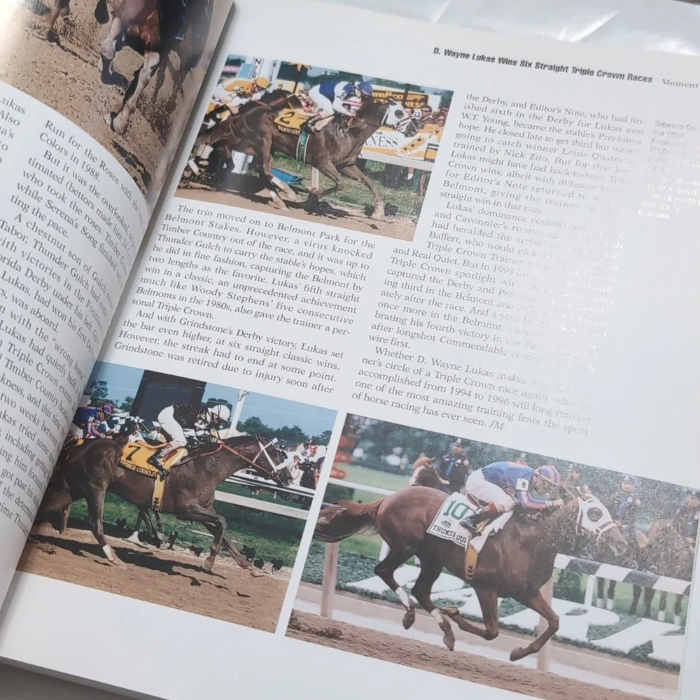 Horse Racing's Top 100 Moments, Equine Theme Paperback Book